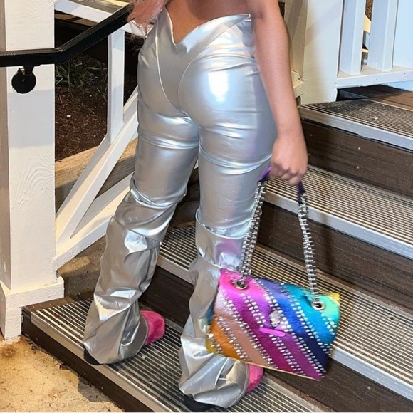 Silver Metallic Pants - Picture 2 of 2